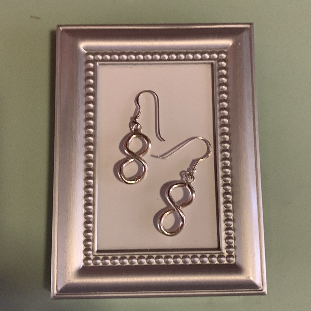 Infinity Sterling Silver Dangle Earrings - image 2